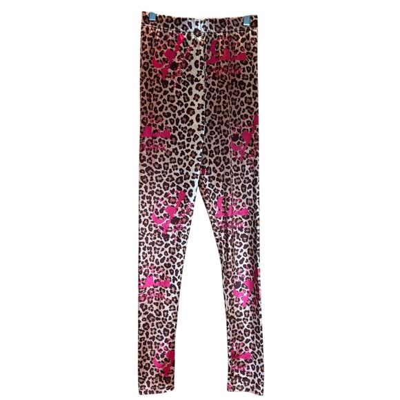 Nicopanda Cheetah NYC Silky Gold Pink Brown Leggings, Size Small - Picture 2 of 8